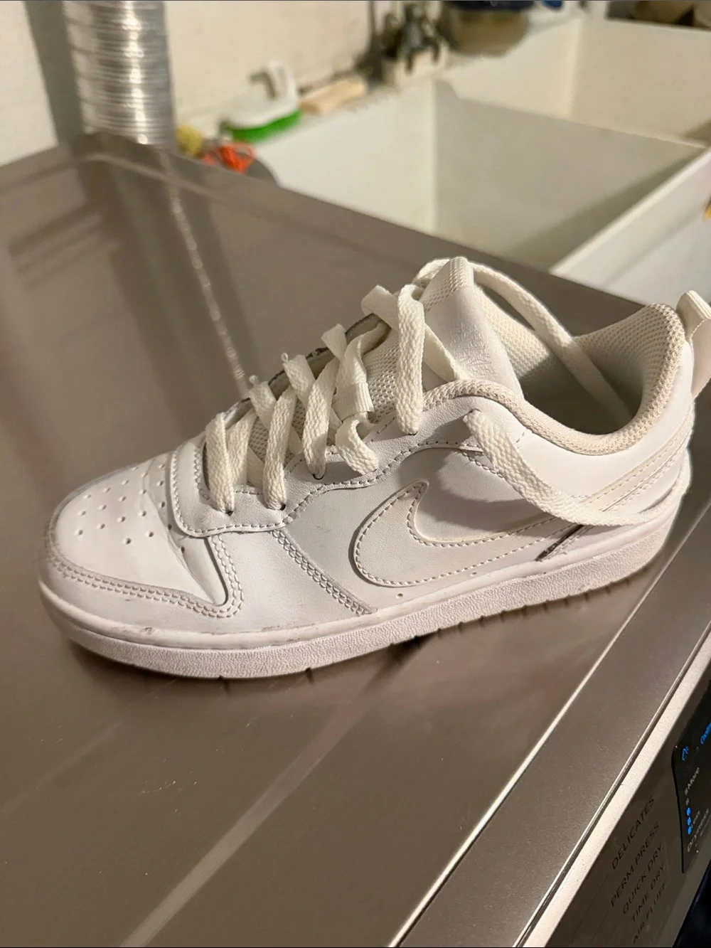 Nike Kids White Low-Top Leather Sneaker